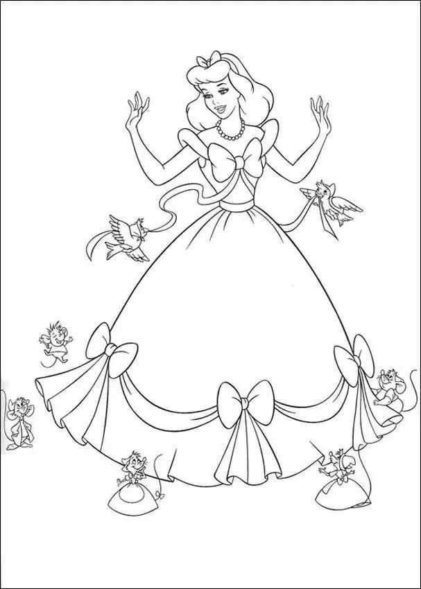 Cinderella 3 Free Coloring Print 3