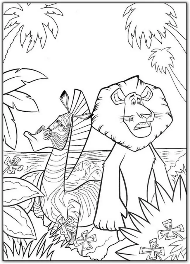 Madagascar Coloring Pages 10