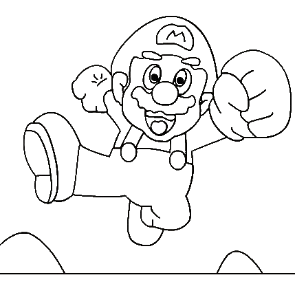Super Mario Free Coloring Print 7
