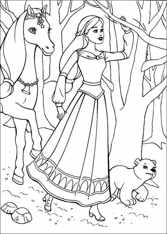 Barbie and The Magic Pegasus Free Coloring Print 11