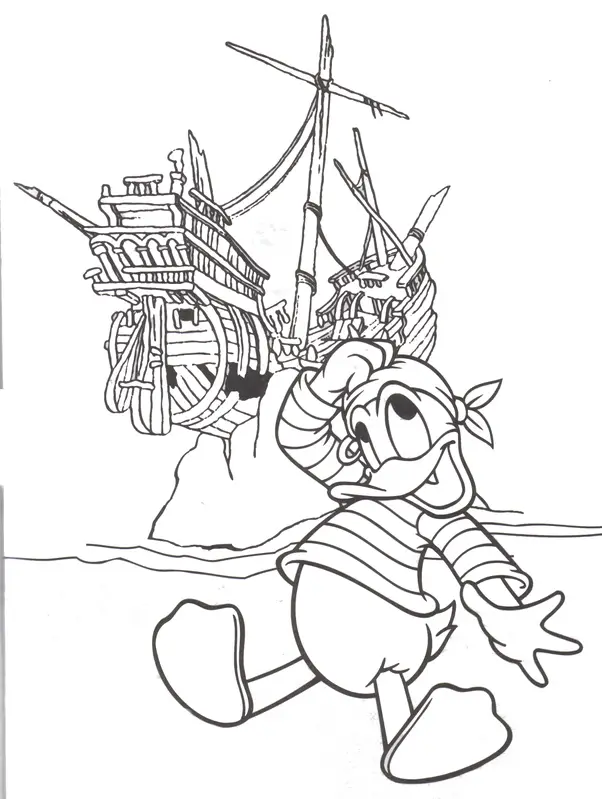 Donald Duck Coloring Pages 10