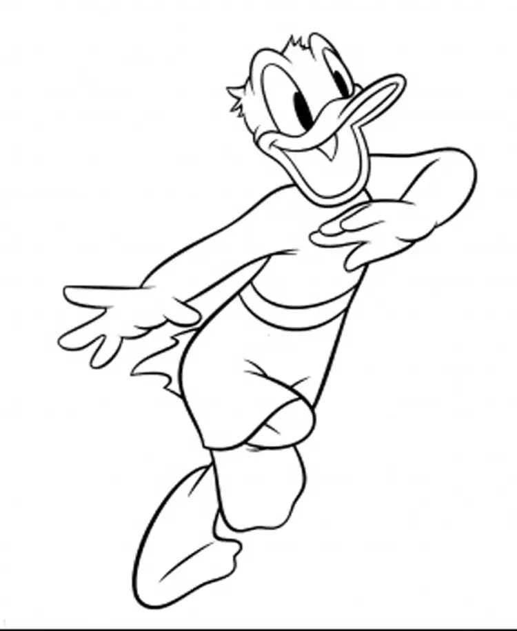 Donald Duck Coloring Pages 8