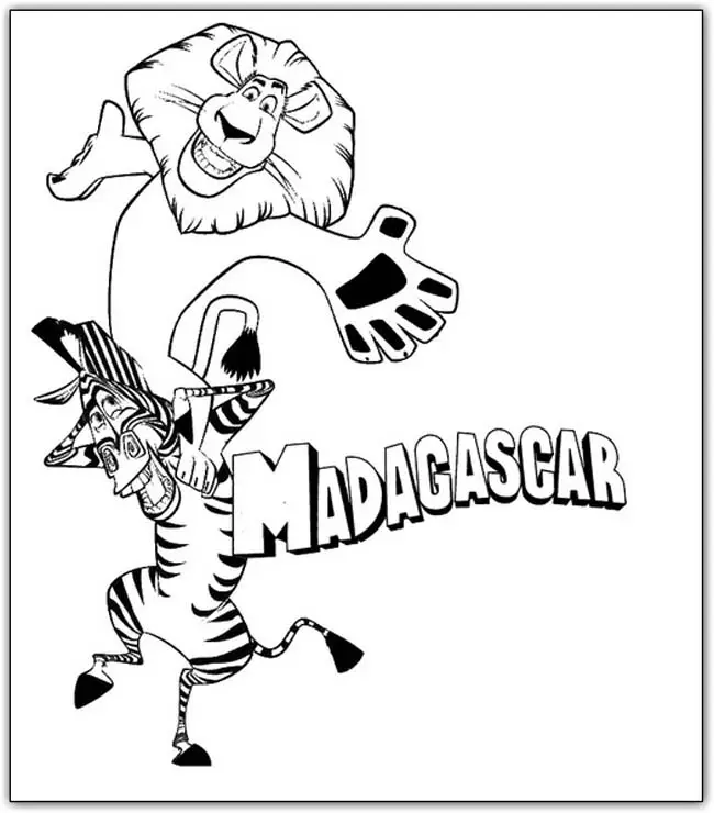 Madagascar Coloring Pages 2
