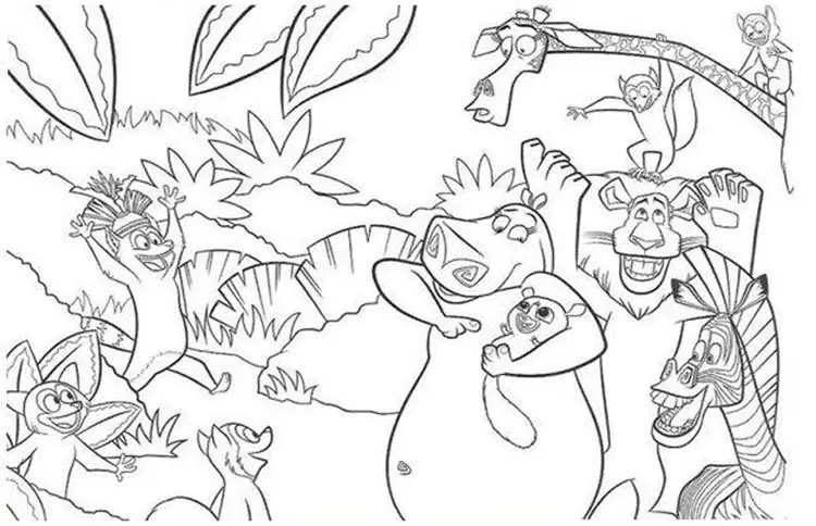 Madagascar Coloring Pages 4