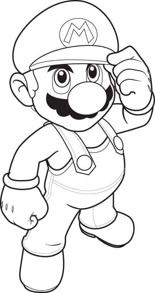 Super Mario Free Coloring Print 3