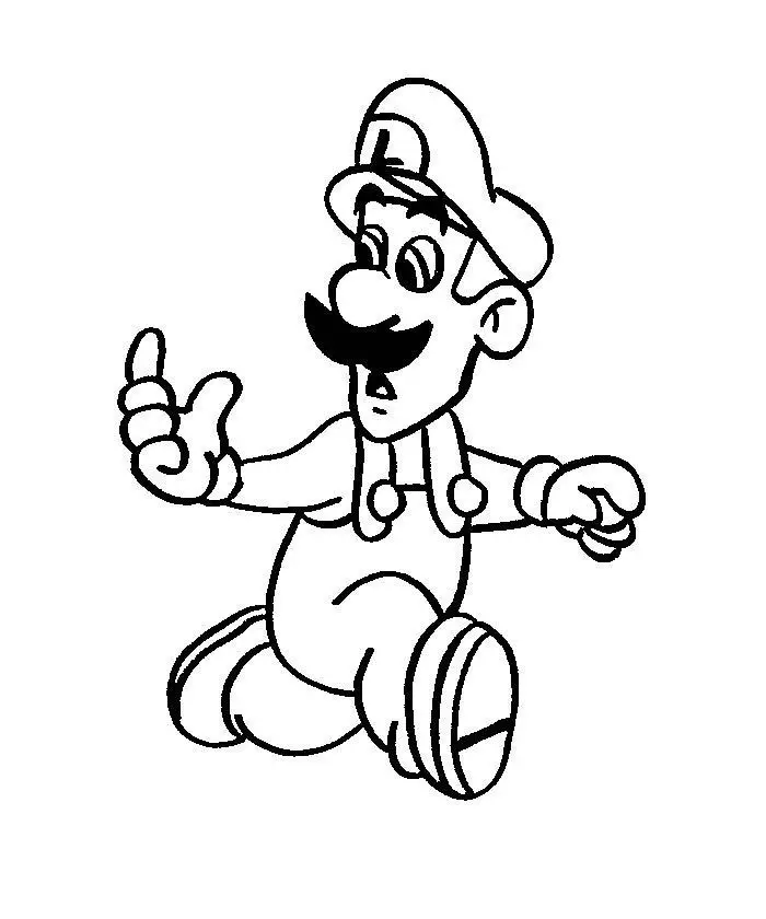 Super Mario Free Coloring Print 4