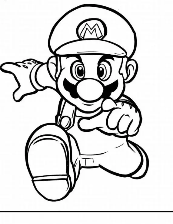 Super Mario Free Coloring Print 5